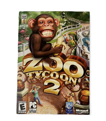 Zoo Tycoon 2 PC CD Rom Video Game 2004 Microsoft In Box User Guide
