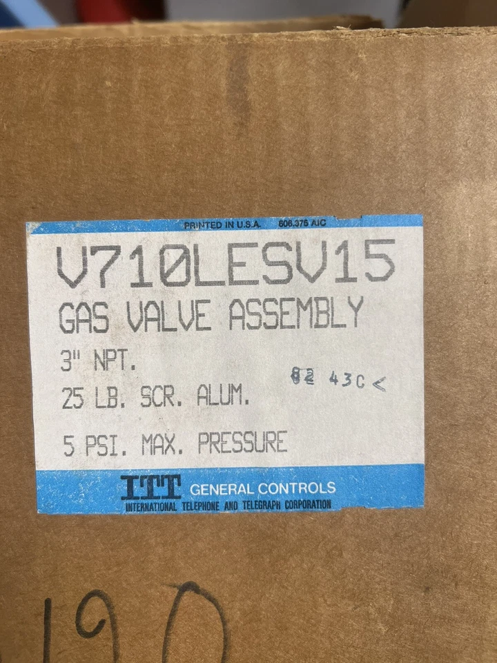 NUEVO CONJUNTO VÁLVULA GAS ITT 3" CON GUÍA V710LESV15 V710LES 5 PSI ENVÍO GRATUITO Foto 2 de 4