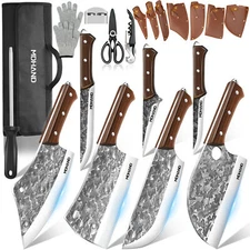 Kitchen Knife Set Japanese Damascus Pattern Chef Knives Stainless Steel Cleaver
