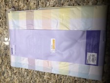 celebrate Easter Together Pastel Plaid Vinyl Tablecloth NWT