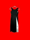 Girls Size 12 DRESS BLACK & WHITE LONG Maxi Formal Rhinestone Jessica McClintock — photo 1