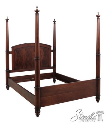 72823: BAKER Milling Road Flame Mahogany 4 Post Queen Size Bed