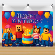 Kids Cake Happy Birthday Backdrop Photo Background Party Banner Props Decor