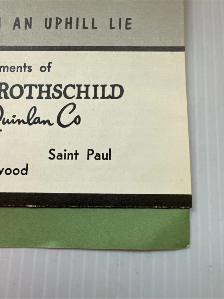 Arnold Palmer "Percentage Golf " Tip Pamphlet Young-Quinlan Rothschild Minnesota - Image 2 of 4