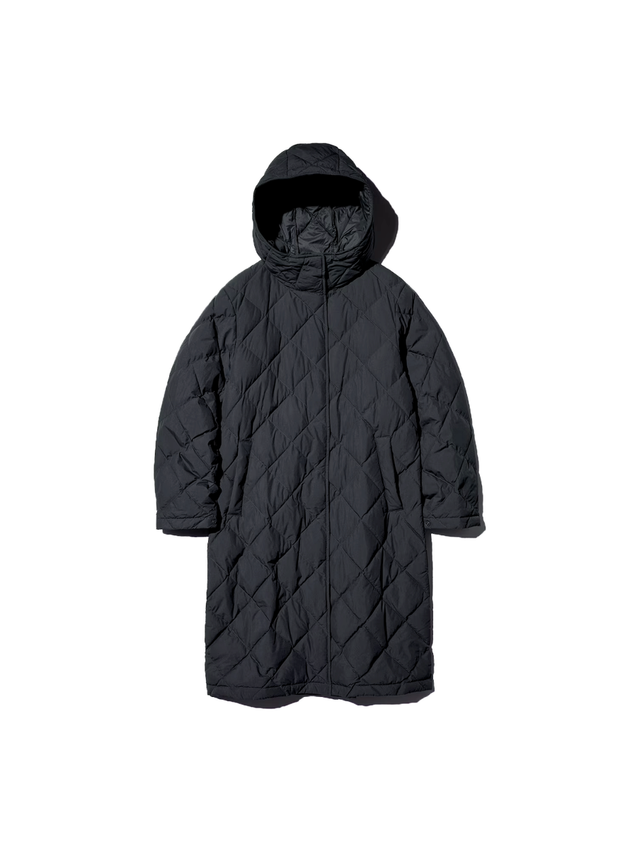 UNIQLO PUFFERTECH Long Coat (Relaxed) - Black - Size S Small - NWT