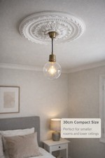 30cm Ceiling Rose White Polystyrene Light Surround Ceiling Centre Decorative DIY