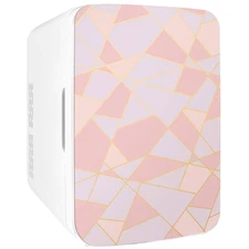 Infinity 0.35 Cu. Ft. Retro Mini Fridge in Fractal Pink without Freezer