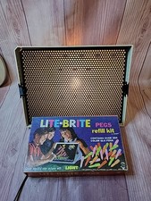 Vintage Lite-Brite 1968 Hasbro Complete With Pegs And Design Sheet