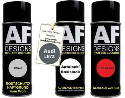 Spraydose Set für Audi LE7Z Centurion Grey Metallic Autolack Klarlack Grundierun