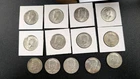 13 Kennedy Half Dollars  -40% Silver -Circulated $6.50 Face