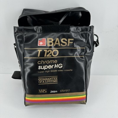 Vintage BASF T120 Chrome Super HG VHS Tape Promo Shoulder Bag Cooler Air-Tex