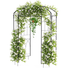 8.8 FT Birdcage Garden Arch: Rust-Resistant Steel Trellis for Climbing Plants