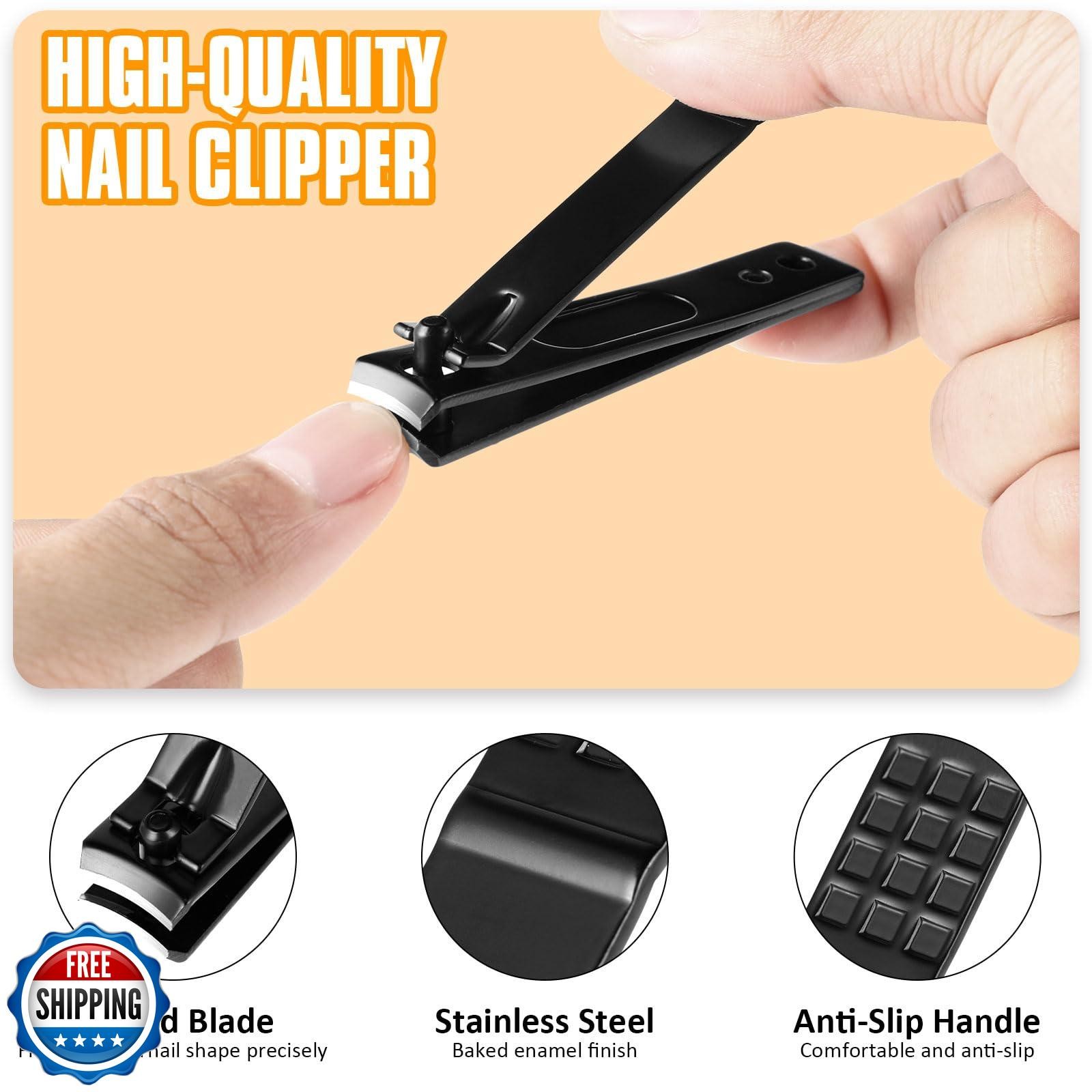 Yougai 9 Pcs Tweezers and Nail Clippers Kit for Facial Hair Women with Travel