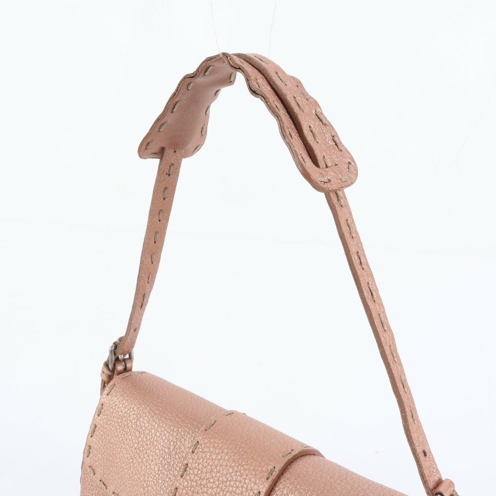 FENDI One Shoulder Bag Purse Selleria Leather Pink Authentic thumbnail 14
