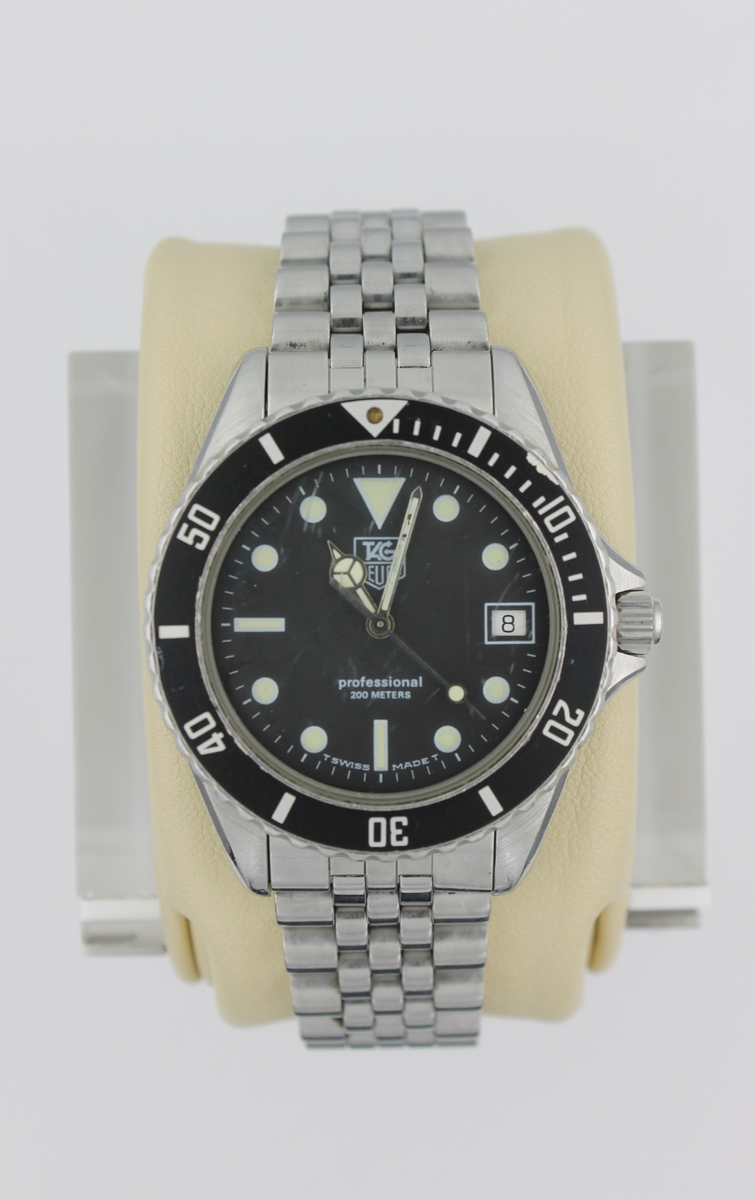 Tag Heuer 980.013 Mens 1000 Series Professional Watch Black Silver