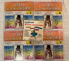 Japanese LaserDisc Laser Karaoke 28 Lot - RARE  Bonus Sample Disc