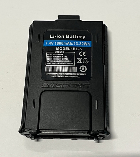 Baofeng BL-5 Li-Ion Battery Pack Model BL-5 MPN BL-5 7.4V 1800mAh 13.32Wh