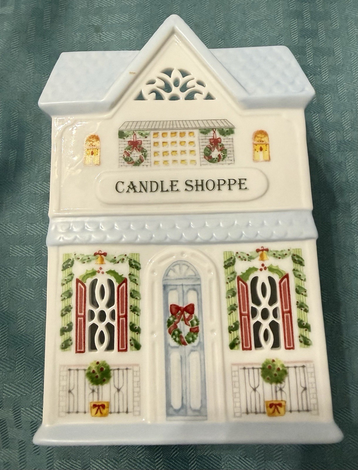 Lenox Village Candle Shoppe 2002 Fine Porcelain Votive Holde