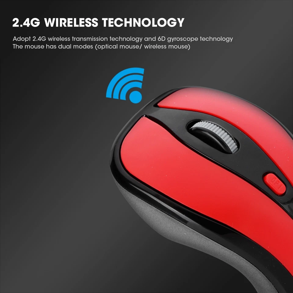 Wireless Mouse 6D Gyroscope Usb Receiver For Pc Computers Accessories Pr‑01 2.4 - Image 3 of 4