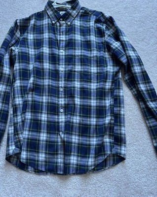 J.Crew Thomas Mason Shirt Mens Medium Slim Fit Plaid Button Down Cotton