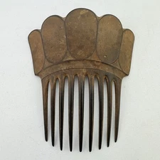 Antique Retro Victorian Spanish Style Hair Comb Steerhorn Solid design