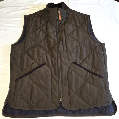 NEW! J.Crew Sussex Quilted Vest Men's Small  w/ PrimaLoft Insulation Olive Green
