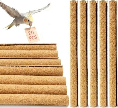 20-Pack Sanded Perch Covers for Parakeets - Bird Perchs Covers 7.5'' L X 3/8'' D B