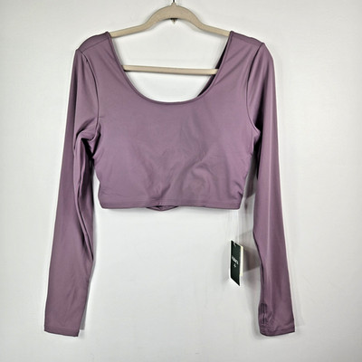 Halara Women's Size Large Softlyzero Airy Long Sleeve Crop Top NWT