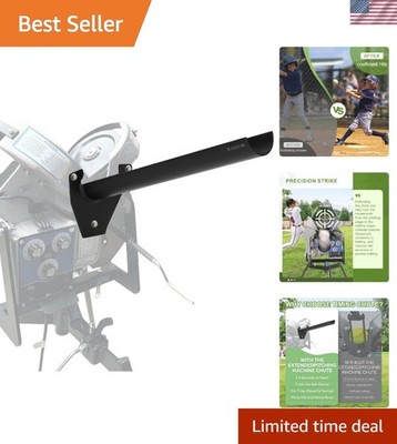 Extended Pitching Machine Chute Compatible with Junior Hack Attack Baseball