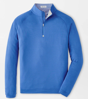 Peter Millar Jacket M Crown Beaumont Performance 1/4 Zip Sailor Blue Pullover