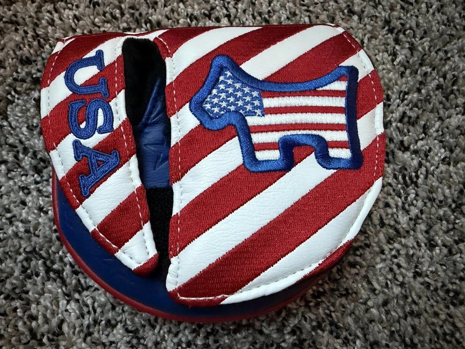Scotty Cameron Custom Shop USA Junk Yard Dog Headcover - USA Flag Mid Round -
