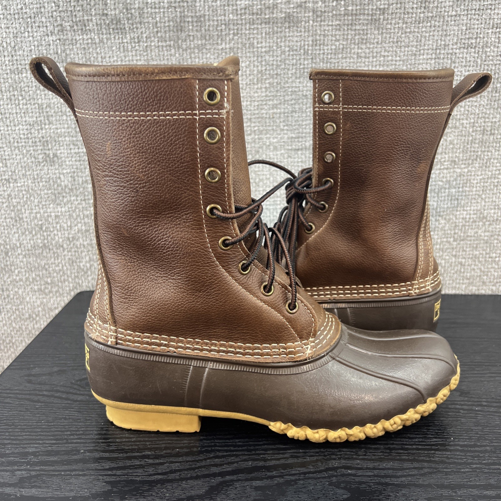 L.L. Bean Women's Bean Boots 9N Narrow Brown Shearling Leather Vintage 90’s New