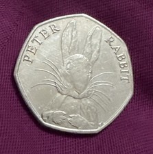 Beatrix Potter Peter Rabbit RARE 50p Coin 2016. Excellent condition. 