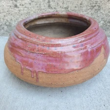 Jim Kaneko Iron Mountain Stoneware SIGNED LARGE Pot Studio Pottery Mid Century 