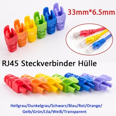 RJ45 Stecker Netzwerkstecker Cat5e Cat6 Patchkabel Netzwerkkabel LAN Kabel Hülle