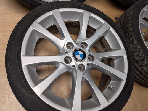 08-13 OEM BMW E82 E88 Wheels Rims 18x7.5 18x8.5 ET49 ET52 V Spoke Style 372 SET - Picture 9 of 20