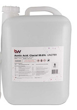 BVV Food  Lab Grade Glacial Acetic Acid 99.8 Colorless Liquid 5 Gallons