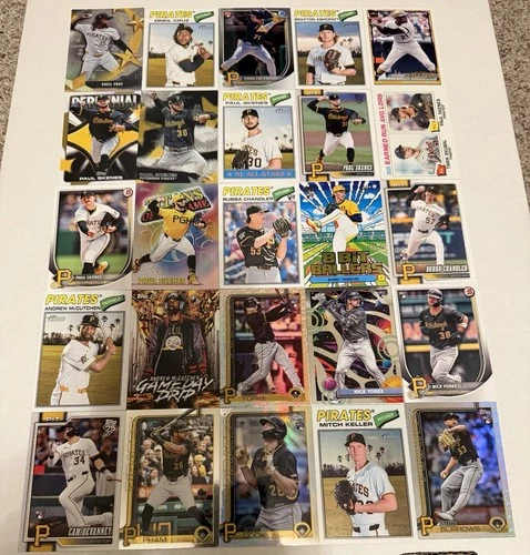 Pittsburgh Pirates 25 Card Team Lot - Baseball, Bubba Chandler, Paul Skenes!