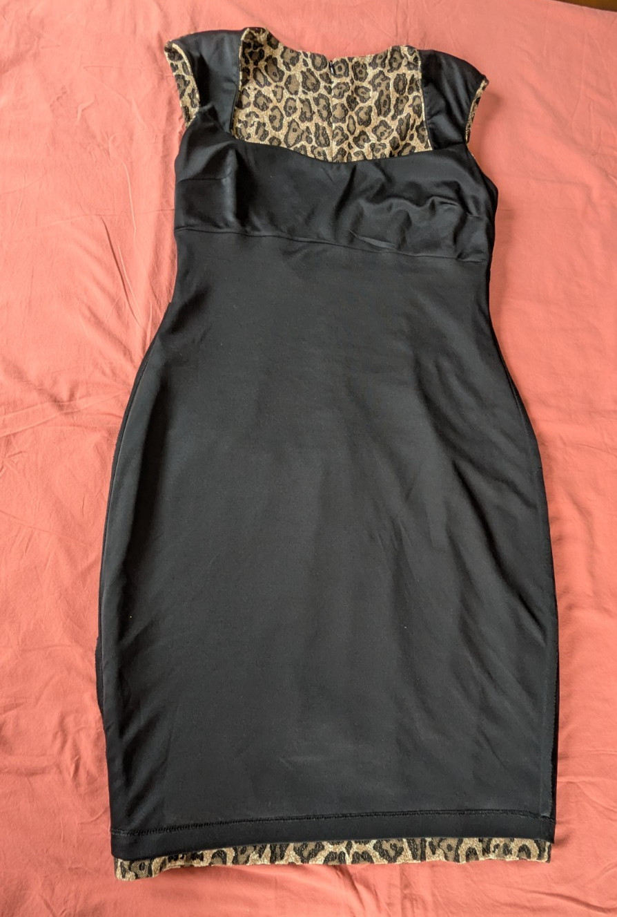 Cache Leopard Print Stretch Dress US Size L - image 9