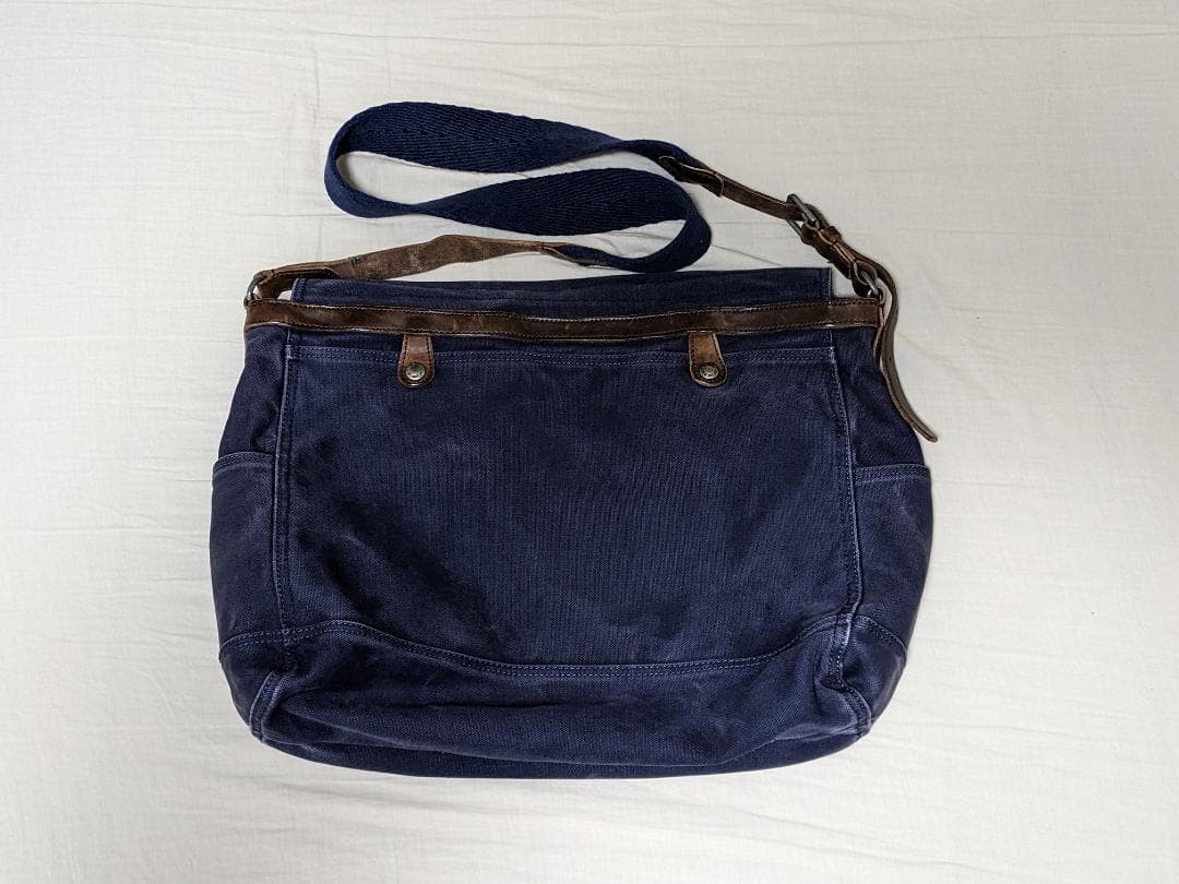 Polo Ralph Lauren Canvas Shoulder Bag Fireman Hook Navy Limited 