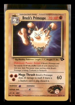 Gym Challenge #035/132 Brock's Primeape The BallCap Exec