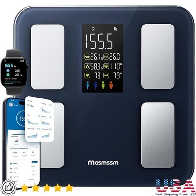 Smart Body Scale 22 Health Metrics BMI Heart Rate Muscle Mass Family Friendly US