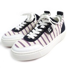 Pristine Christian Louboutin Low cut sneakers HAPPYRUI border  canvas Women