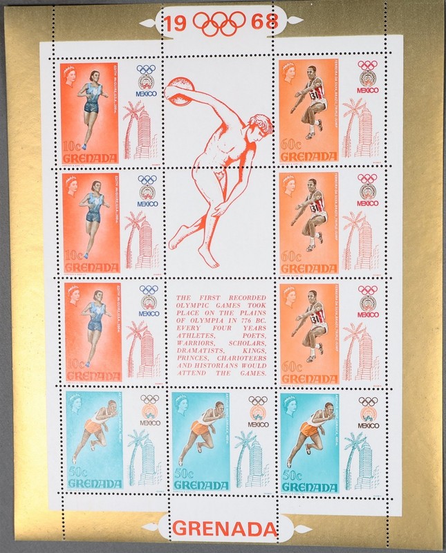 MayfairStamps Grenada 1968 Mexico City Olympics Souvenir Sheet aaz_87937