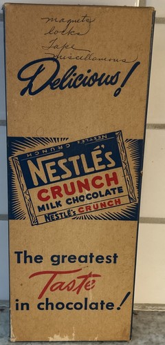 RARE 1950's, NESTLES "CRUNCH" Display Box (24 Bars)