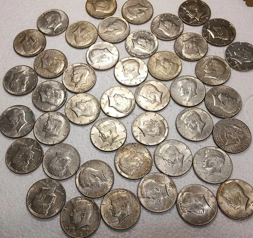 43 pcs SILVER KENNEDY Half Dollar 40% 1965-1969 50C Halves JFK AU LOT below melt