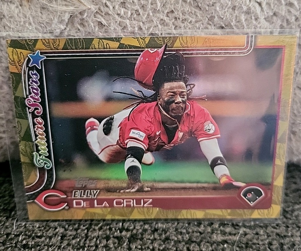 2025 Topps Series 1 Future Stars Elly de La Cruz # 150 Spring Training/50 Gold