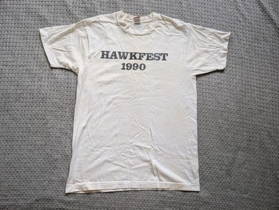 Vintage Hawkfest Shirt Mens Large Indiana Hawkeyes Hawks vs Saints 1990 90s
