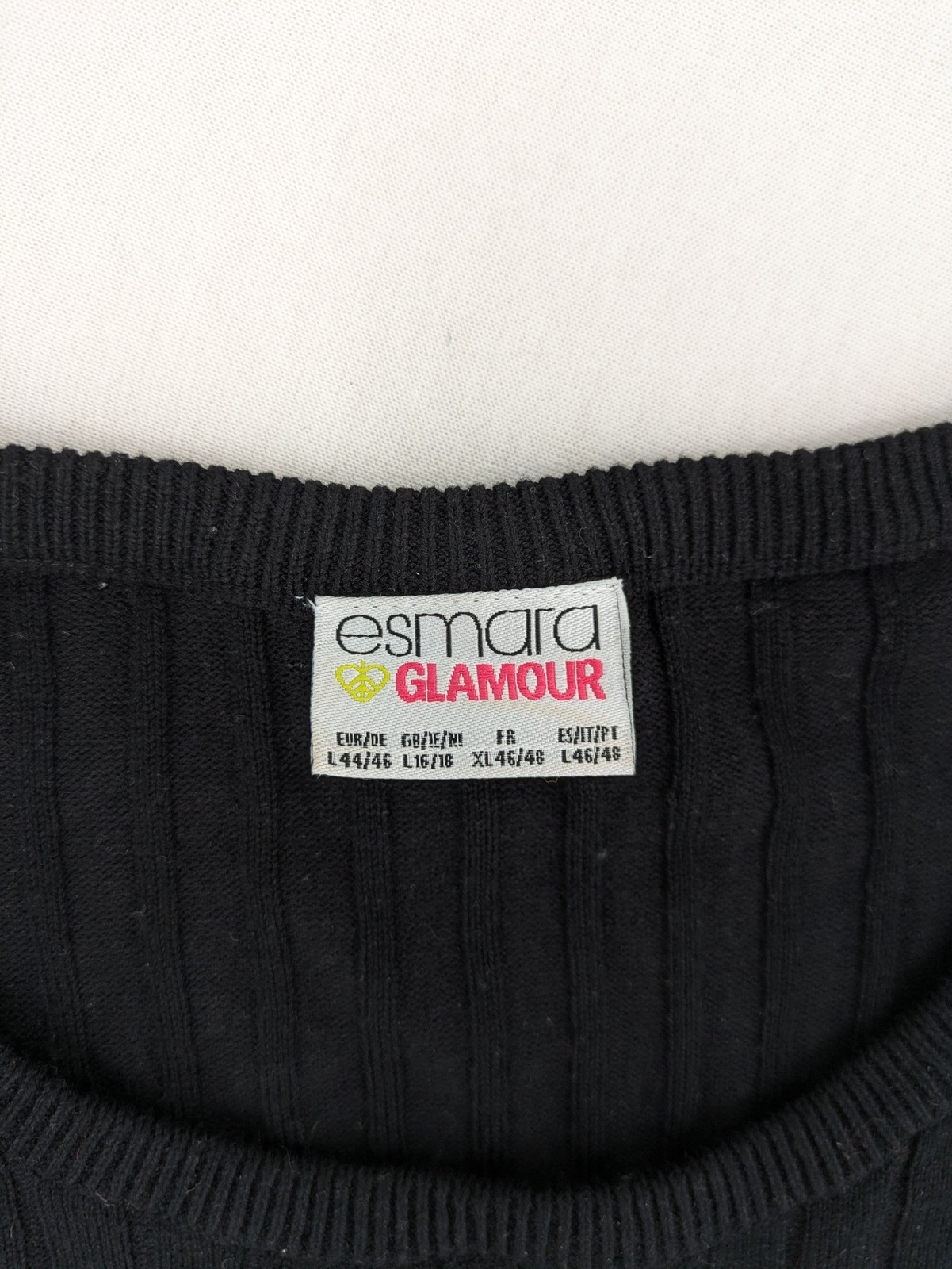 Esmara Glamour Damen Pullover Kleid DE 44/46 schwarz Rippstrick Binden image 4