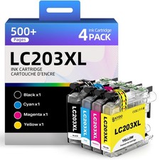 LC203XL LC201XL Ink Cartridges 4 Pack Replacement for Brother LC203 XL LC 203...